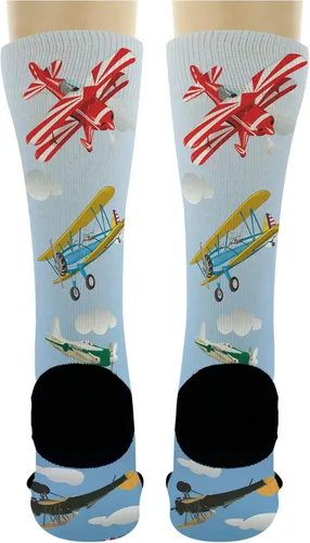 Miniatura 5 de ThisWear Regalos de piloto para mujeres y hombres, calcetines novedosos de aviación, regalos de aviación, calcetines novedosos para tripulación
