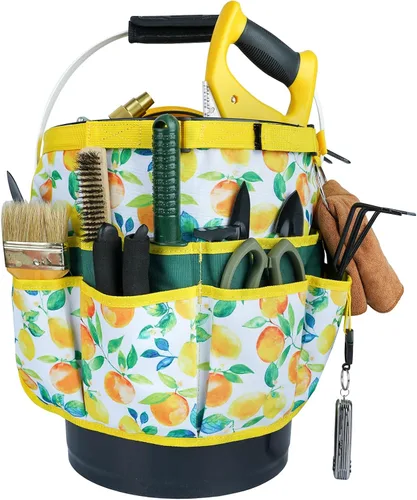 Miniatura 3 de MELOTOUGH Organizador de Caddy para Cubo Organizador de Herramientas para Herramientas de Jardín Compatible con Cubos de 3.5 a 5 Galones