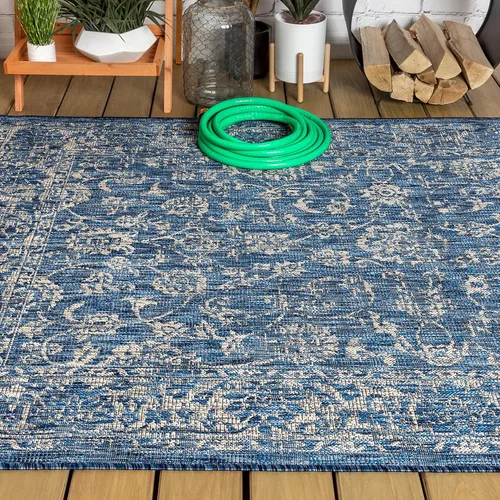 Miniatura 11 de JONATHAN Y Alfombra de pasillo floral tejida para interiores y exteriores 2X8, color crema/verde, tela bohemio texturizada para el patio trasero