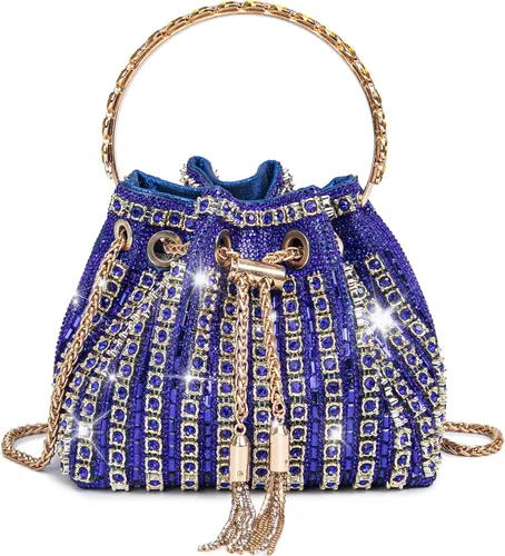 Bolso de noche con diamantes brillantes para mujer, bolso de mano con diamantes de imitación para fiesta, baile de graduación, cóctel