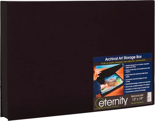 HG Art Concepts Caja de almacenamiento de fotos artísticas Eternity Archival Clamshell Box para almacenar obras de arte, fotos y documentos, de