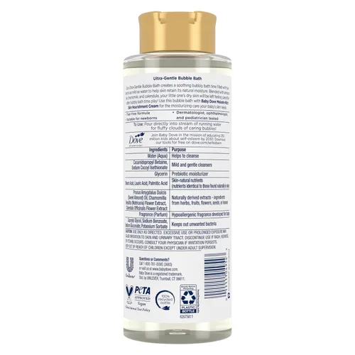 Miniatura 2 de Baby Dove Baño de Burbujas Nutrición para la Piel Rica en Melanina para piel nutrida y diversión en la hora del baño Cuidado de Piel Sensible