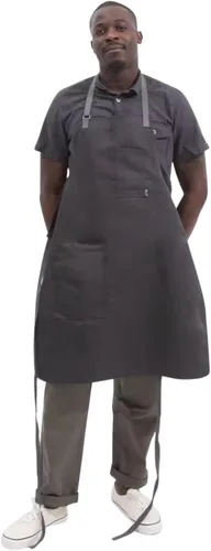 Miniatura 9 de TILIT Delantal sin arrugas, talla única, delantal de chef premium con bolsillos, delantal unisex para hombres y mujeres, diseño de calidad