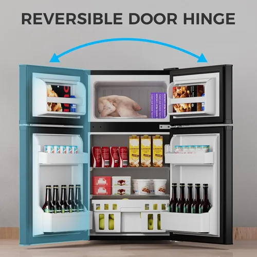 Miniatura 6 de COWSAR Refrigerador de 3.2 pies cúbicos con congelador, refrigerador compacto con 2 puertas
