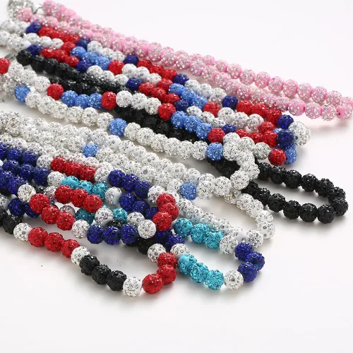 Miniatura 3 de Collar de béisbol – Collar de colección de hielo con cuentas de arcilla brillante con purpurina para hombres y niños, regalos geniales