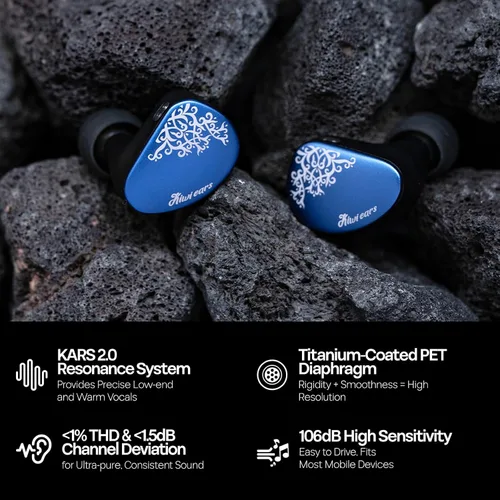 Miniatura 3 de Linsoul Kiwi Ears Cadenza II - Monitor de oído de titanio de 0.394 pulgadas, auriculares IEM con cable de alta fidelidad con KARS 2.0, equilibrio