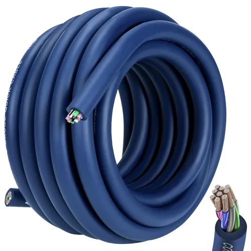 TOPSTRONGGEAR Cable de altavoz de 9 conductores de 20 pies, 16AWG 100% OFC, cable de altavoz de 4 canales y cable remoto (calibre 16)