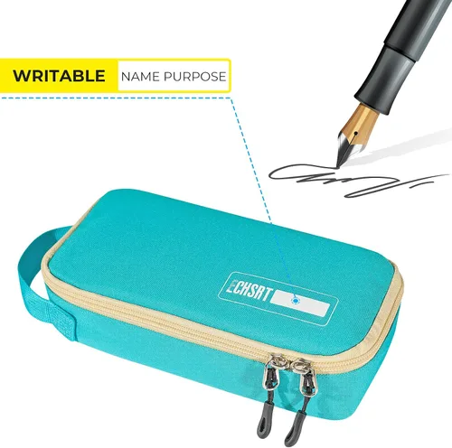 Miniatura 2 de Estuche grande para lápices, estuche duradero para bolígrafos con gran capacidad, bolsa de papelería portátil minimalista con asa para escuela
