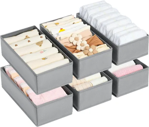 Miniatura 23 de DIMJ Organizador de cajones de ropa, organizador de ropa interior, organizadores de armario y caja de almacenamiento, divisores de cajones para ropa