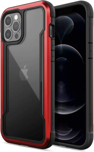Miniatura 12 de Raptic Shield - Funda compatible con iPhone 12 Pro Max, protección contra golpes, marco de aluminio duradero, probada para caídas de 10 pies de Rojo