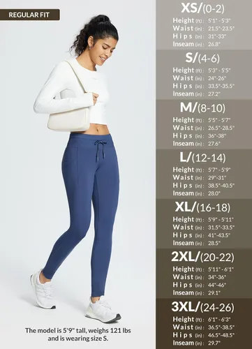 Miniatura 6 de BALEAF Leggings de cintura alta con forro polar para mujer, resistentes al agua, térmicos, cálidos, para invierno, esquí, senderismo, pantalones