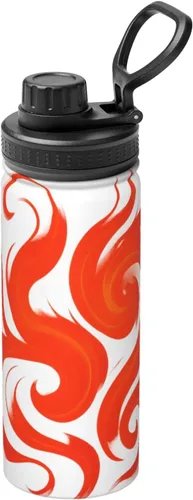 Miniatura 10 de Colorful Clouds Printed Insulated Water Bottle, 18oz Stainless Steel Funny Travel Mug, Leakproof Hot & Cold for Sports, Gym, Hiking