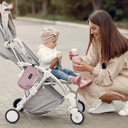 Miniatura 6 de Bolsa de almuerzo enfriadora - Congelable y aislada para viajes, niños/adultos, apta para yogur Rosa