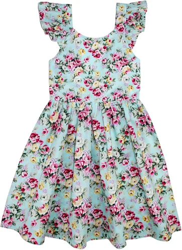 Miniatura 288 de Vestido de verano para niña, de algodón, con diseño floral