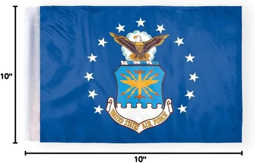 Miniatura 10 de AGAS - Bandera de motocicleta de la Fuerza Aérea – 6 x 9 pulgadas – Poliéster de punto impreso de doble cara – Bordes de doble costura – Bandera