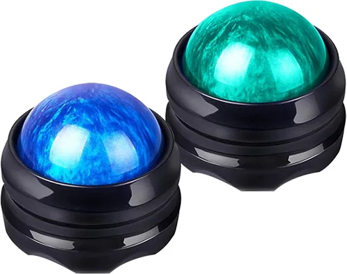 Miniatura 8 de WOVTE Bola de masaje, bolas de lacrosse, herramienta de auto masaje para dolores musculares, hombros, cuello, espalda, pies, cuerpo, tejido Verde