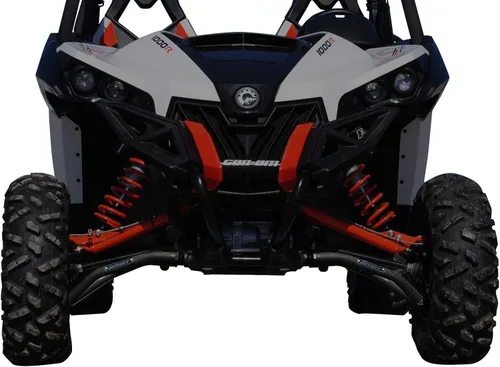 SuperATV Brazos A delanteros de alta holgura para Can-Am Maverick DPS/XMR/XRS/MAX/Turbo (ver ajuste) - Negro