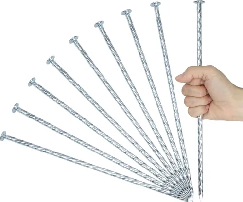 Estacas de jardín galvanizadas de 12 pulgadas, estacas de anclaje de metal para bordes de paisaje, estaca de anclaje de paisaje para césped
