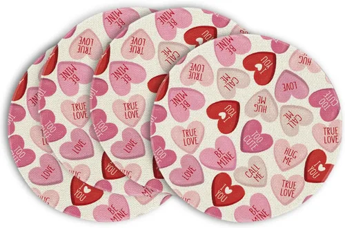 Miniatura 10 de Artoid Mode Ture Love - Juego de 4 manteles individuales de San Valentín de 12 x 18 pulgadas para decoración de fiestas, cocina, comedor