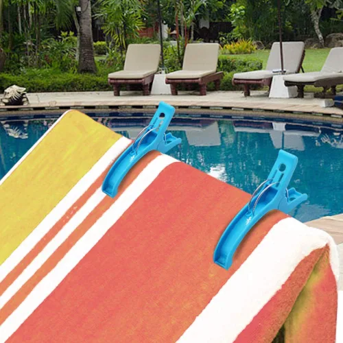 Miniatura 6 de HiGift Abrazaderas de acolchado jumbo Paquete de 8 clips extra grandes para toallas de playa Clips de plástico de apertura de 5 pulgadas