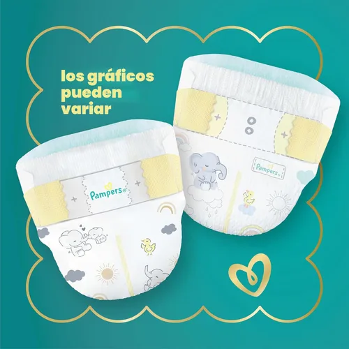 Miniatura 9 de Pañales Pampers Swaddlers, Talla 1 (8-14 libras), 198 unidades, absorbentes, mantiene al bebé seco y cómodo, pañal desechable seguro para la piel