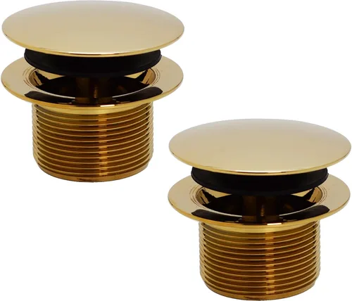 Miniatura 23 de Westbrass D398R-62 Tapón de drenaje de bañera con punta de hongo de rosca gruesa NPSM de 1-1/2 pulgadas, negro mate Mate negro