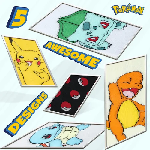 Miniatura 4 de Pokemon Paquete de 5 calcetines pikachu para niños, calcetines tobilleros elásticos y transpirables para niños, niñas, adolescentes y mujeres
