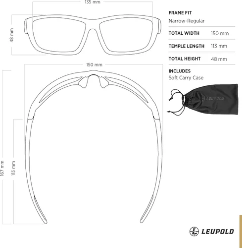 Miniatura 7 de Leupold Gafas de rendimiento Cheyenne con lentes polarizadas Monturas negras mate - Lentes Flash gris sombra