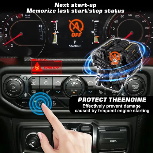 Miniatura 3 de Eliminador de parada de arranque automático para Jeep Wrangler JL JLU 2018-2024, cable de sistema de motor Plug Play de fácil instalación