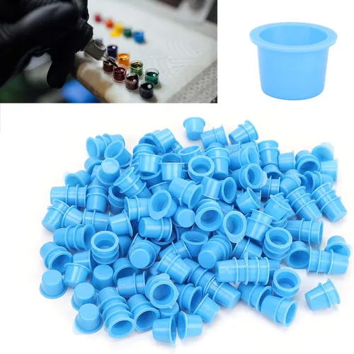 Tazas de tinta de tatuaje, 1000 piezas de soportes de pigmento de maquillaje permanente, tinta de tatuaje desechable para tatuajes de pigmentos