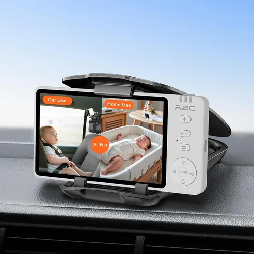 Miniatura 9 de A2C Cámara inalámbrica para automóvil de bebé, monitor de bebé alimentado por USB para asiento trasero y hogar, pantalla