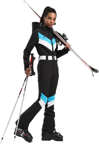 Miniatura 80 de GSOU SNOW Traje de esquí para mujer, traje de nieve delgado de una pieza, chaqueta de nieve, impermeable, resistente al viento, deportes al aire
