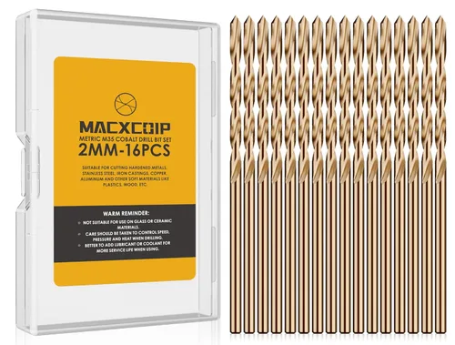 Miniatura 19 de Metric - Juego de 16 brocas de cobalto M35, brocas de cobalto HSS de 0.197 in, para metales endurecidos, acero inoxidable, hierro fundido