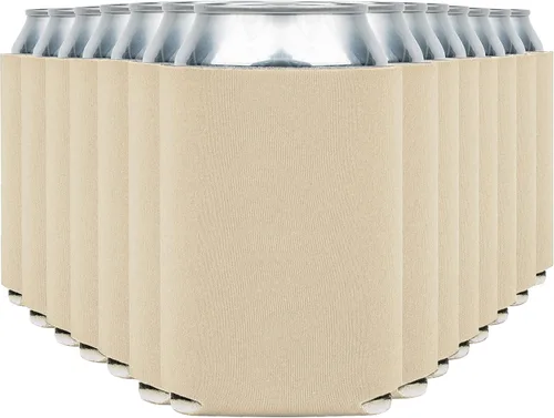 Miniatura 10 de Fundas enfriadoras de latas de cerveza en blanco (paquete de 14) fundas enfriadoras de latas de cerveza con aislamiento suave - Fundas negras lisas