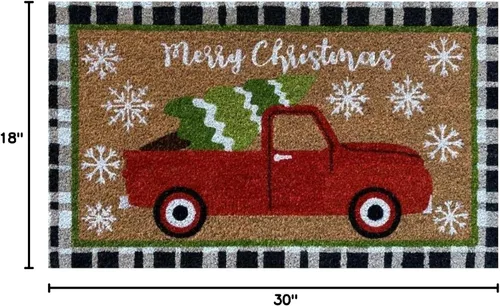Miniatura 3 de Tapete de puerta de árbol de Navidad de fibra de coco de Briarwood Lane D02189