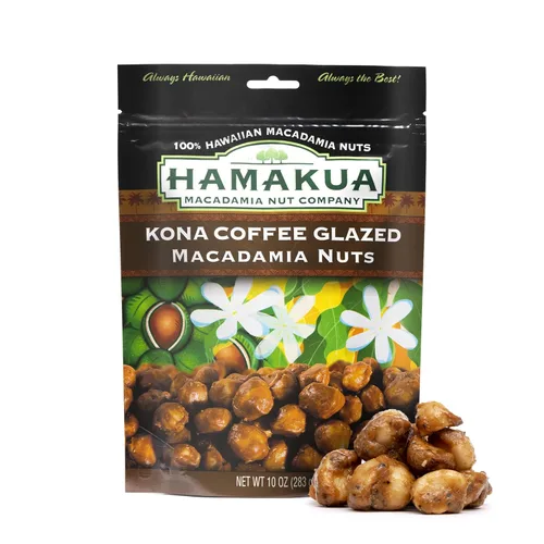 Miniatura 12 de Hamakua Macadamia Nuts – Coco glaseado dulce – Cultivado en Hawai saborizado seco tostado medio y macadamia entera – Nueces de macadamia grandes