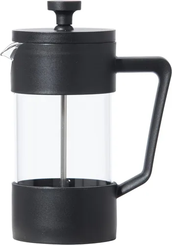 Miniatura 2 de Oggi Cafetera de prensa francesa (12 onzas) - Vidrio de borosilicato, prensa de café, prensa francesa de una taza, capacidad de 3 tazas, color negro