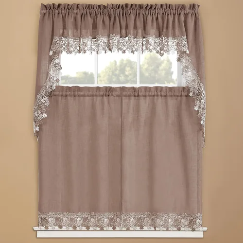 Miniatura 3 de RENAISSANCE HOME FASHION Par de cortinas Lillian, 56" X 36", Lino