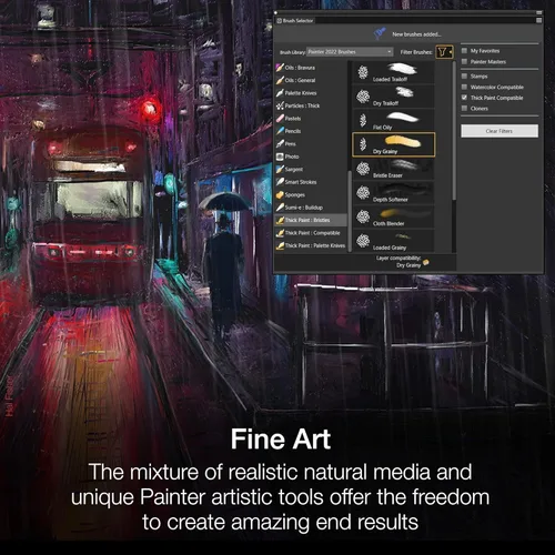 Miniatura 5 de Corel Painter 2023 Education Software de pintura profesional para arte digital, ilustración, arte fotográfico y arte fino [Mac Download]