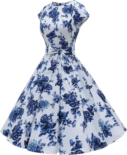 Miniatura 23 de Dressystar - Vestidos clásicos de fiesta con mangas casquillo, estilo Rockabilly y retro de la década de 1950
