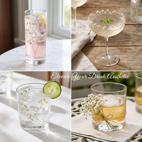 Miniatura 4 de 48 mini flores naturales secas prensadas para el aliento del bebé para decoración de pasteles, invitaciones de boda, flor de gypsophila seca real