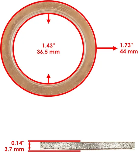 Miniatura 2 de Caltric Juntas de tubo de silenciador compatibles con Yamaha R1 YZF-R1 Yzfr1 1998-2020