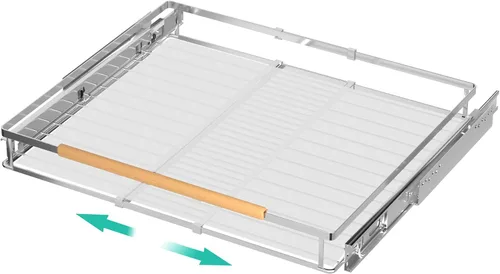 Miniatura 14 de iPEGTOP Juego de 3 organizadores de cajones extraíbles para gabinete, estantes deslizantes extensibles para despensa, resistentes para gabinetes