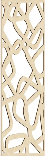 Miniatura 88 de Acme Paneles de pared decorativos de madera con calado, 9 3/8 pulgadas de ancho x 24 3/8 pulgadas de alto x 1/4 de alto, roble rojo