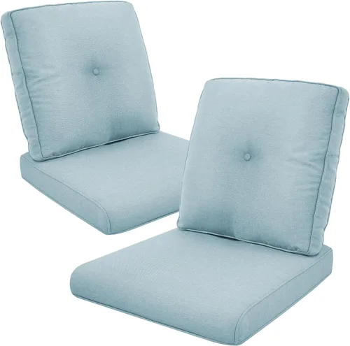 Miniatura 35 de Rilyson Cojines de patio para muebles de exterior, 22 x 24 pulgadas, respaldo alto y asiento profundo, cojín de exterior para sillas de patio, sofá