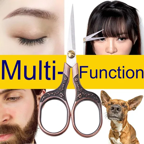 Miniatura 8 de Tijeras pequeñas y afiladas para cortar cabello, barba, cejas, nariz, vello facial, belleza Tijeras de corte de costura para bordado, tela