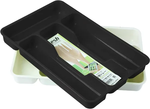 Miniatura 2 de Bandeja organizadora para cubiertos, cubiertos y utensilios de cocina, divisores de cajón para tenedor, cuchara, organizador de vajilla de oficina