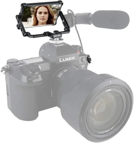 Miniatura 11 de NICEYRIG Pro Selfie Mirror Mount Vlog Vlogging para iPhone y Android Teléfono Celular 6.7'' 6.5'' 6.1'', Espejo de pantalla abatible de 360°