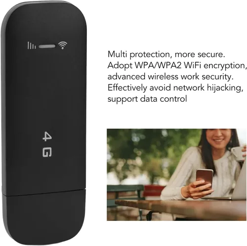 Miniatura 3 de Generic Enrutador WiFi USB 4G LTE, punto de acceso WiFi portátil con ranura para tarjeta SIM, enrutador de punto de acceso móvil WPA / WPA2