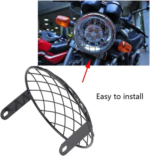 Miniatura 3 de Parrilla para faros delanteros de 7 pulgadas en malla, 7 cubiertas para bicicleta, 8 rejilla, Acouto 8 pulgadas, rejilla, cuerpo, motocicleta 7